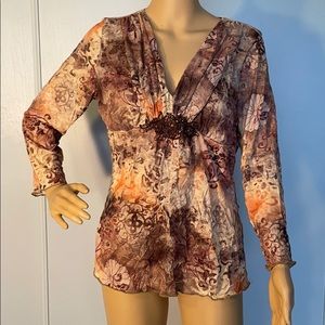 Vol.1 Long Sleeve V Neck Blouse